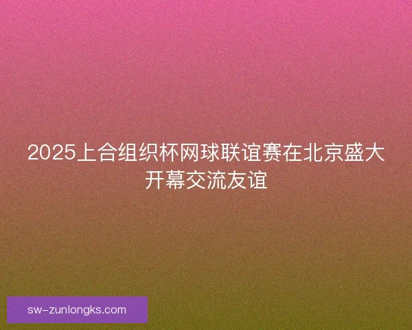 2025上合组织杯网球联谊赛在北京盛大开幕交流友谊
